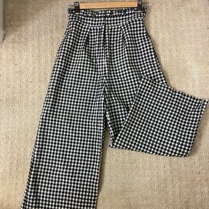 Black+White Wide Legged Pants